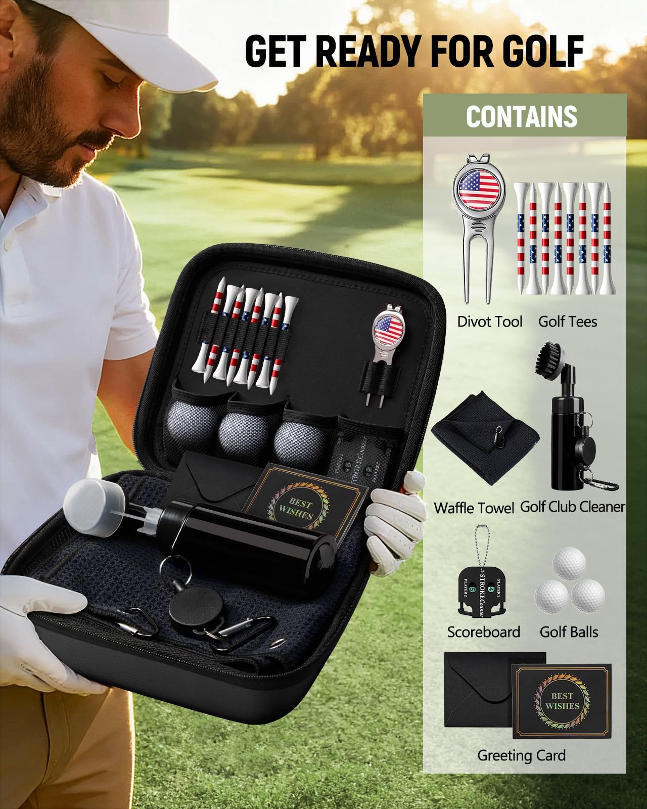 Coralogo open case showing organized interior pockets and accessories