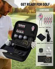 Coralogo open case showing organized interior pockets and accessories