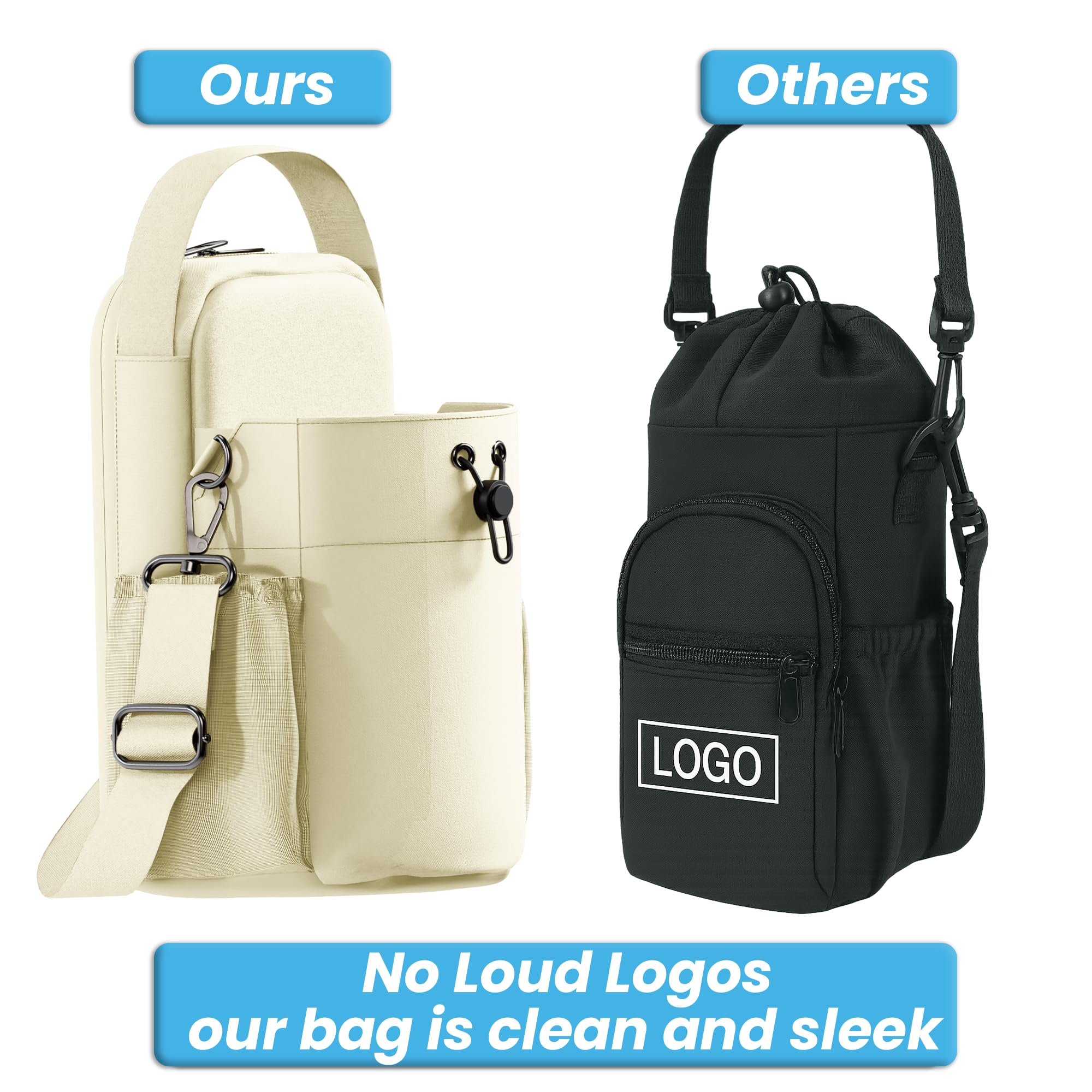 CORDOBA & CO. bag attached to gym equipment illustrating hands‑free stability benefit