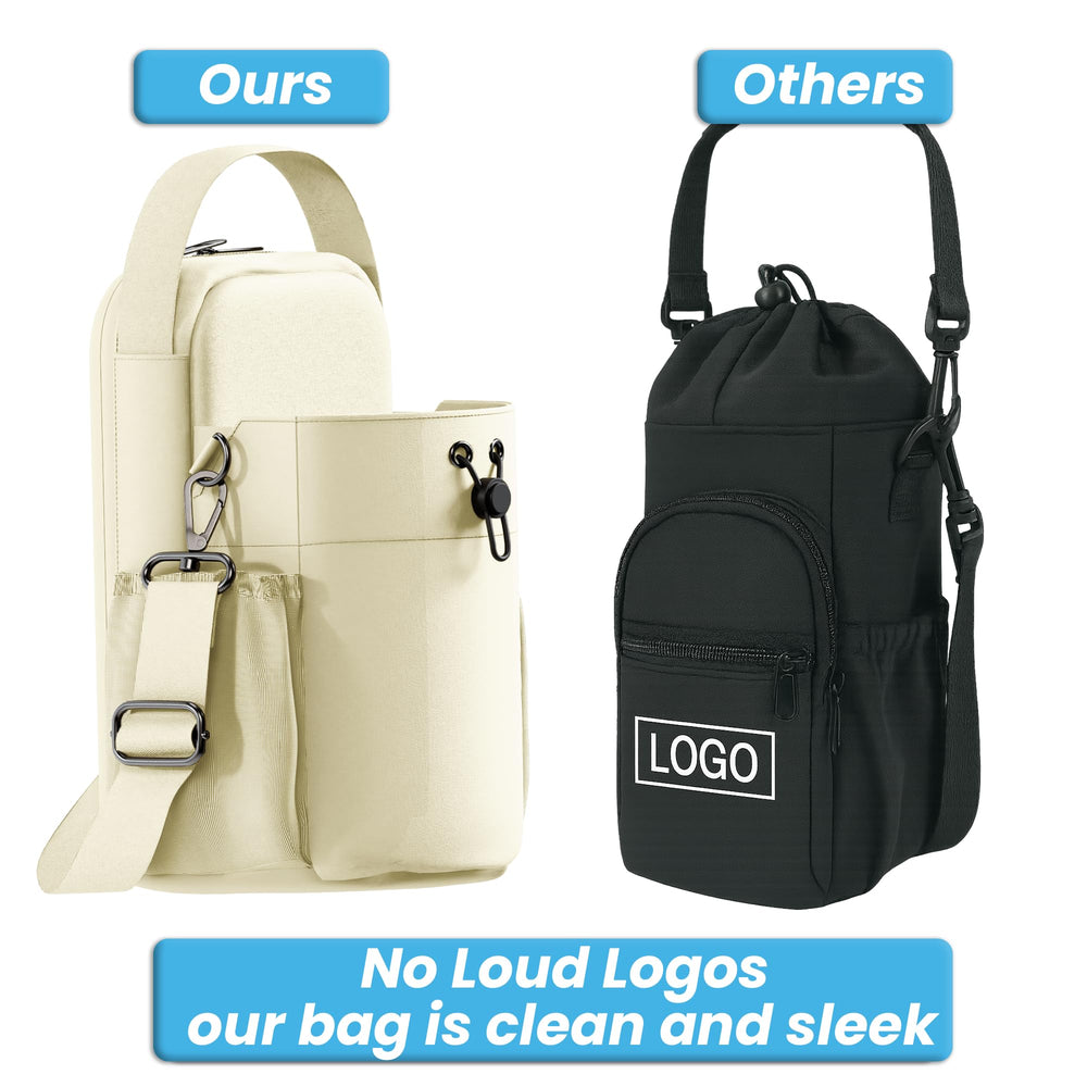 CORDOBA & CO. bag attached to gym equipment illustrating hands‑free stability benefit