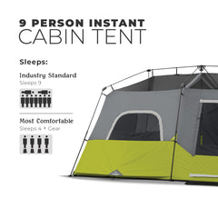 CORE interior wide view with two queen airbeds demonstrating sleeping capacity
