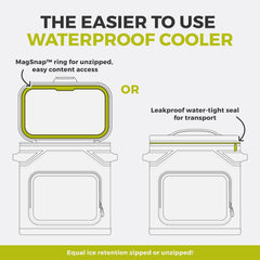 CORE open cooler interior showing insulation and capacity to keep items cold