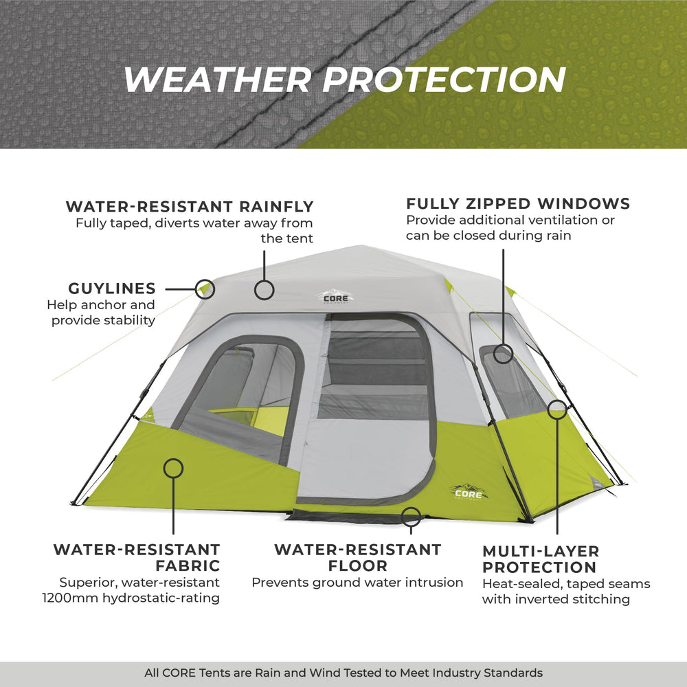 CORE folded tent in carry bag highlighting compact pack size and portability