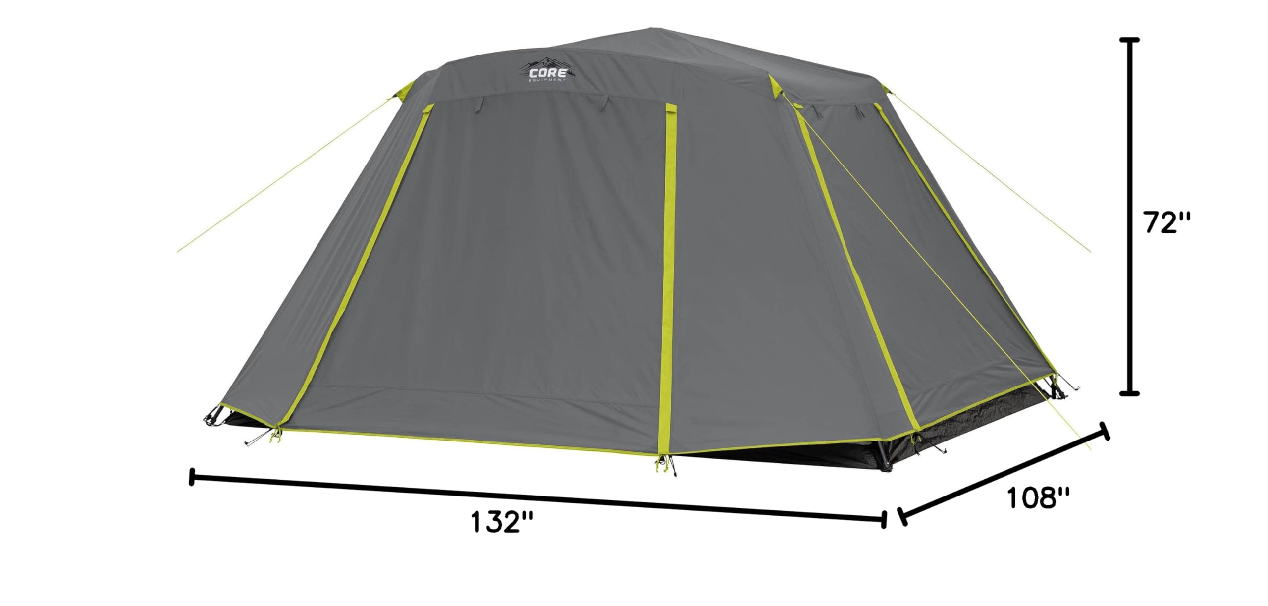 CORE tent next to hiking backpack showing size and portability benefit