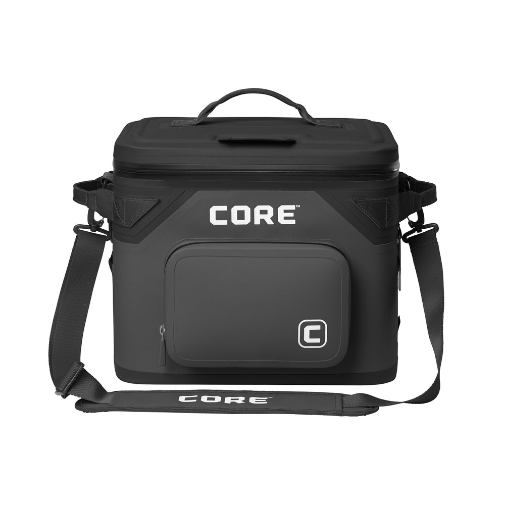 CORE front view showing cooler shape and durable exterior, ideal for travel