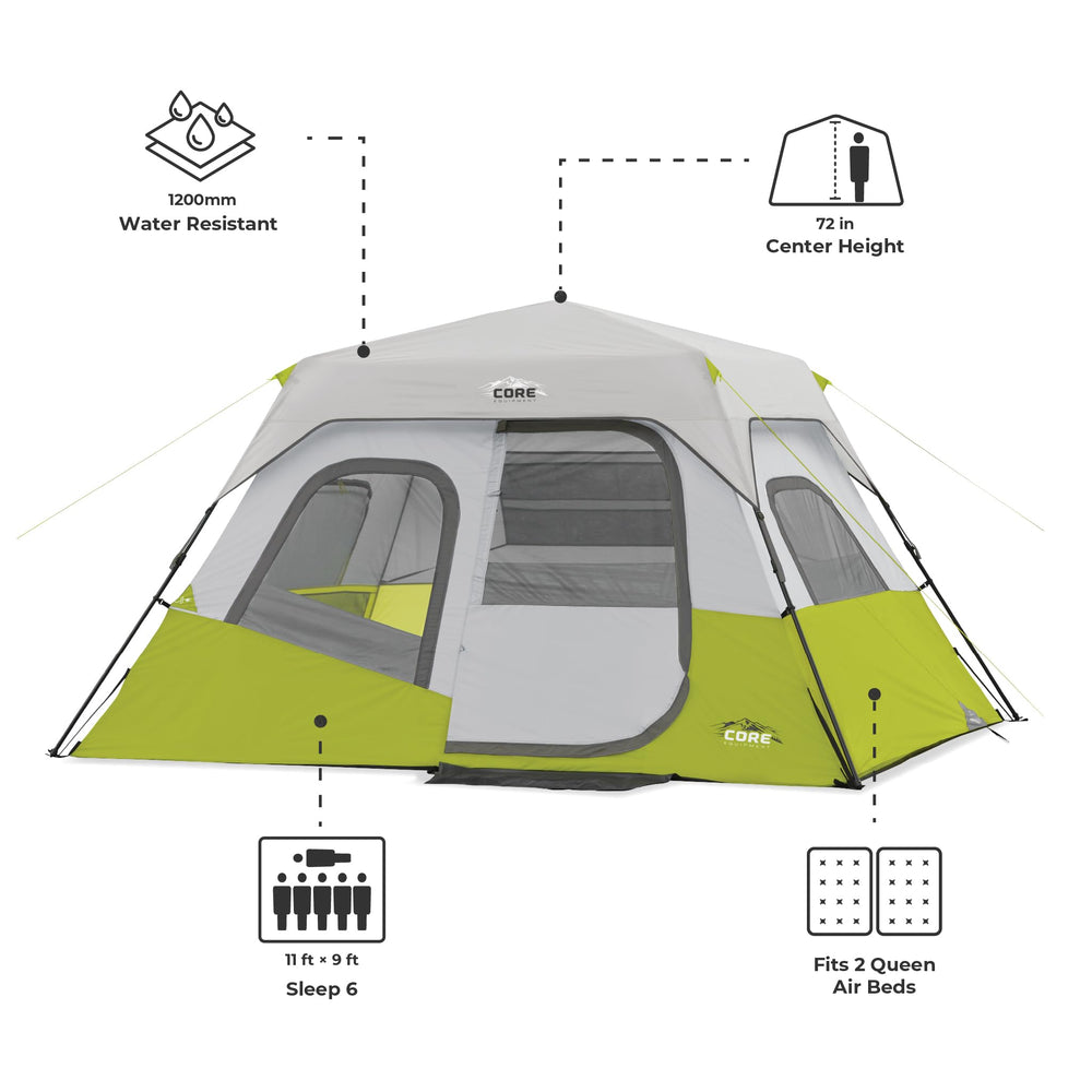CORE rainfly and taped seams illustrating weather-resistant protection