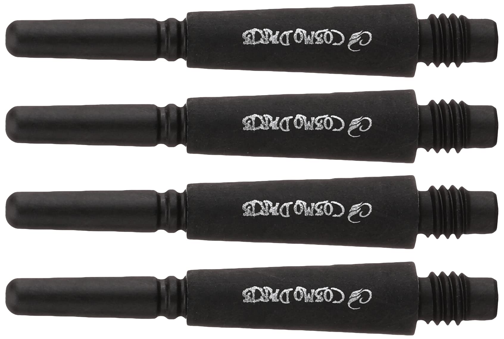 コスモダーツ carbon spinning shaft front view shows durable design and easy swap benefit