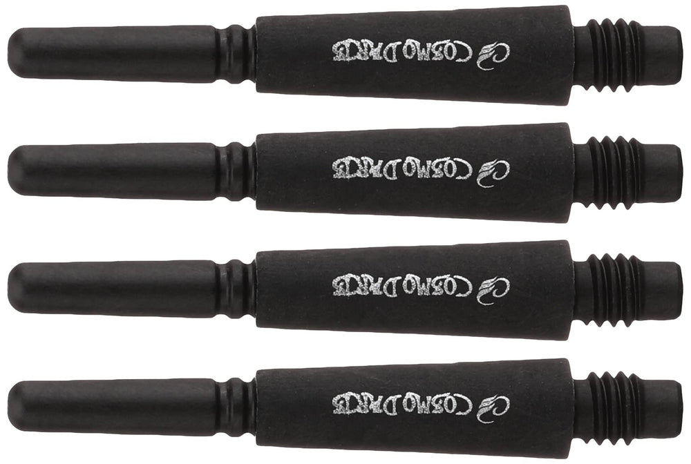 コスモダーツ carbon spinning shaft front view shows durable design and easy swap benefit