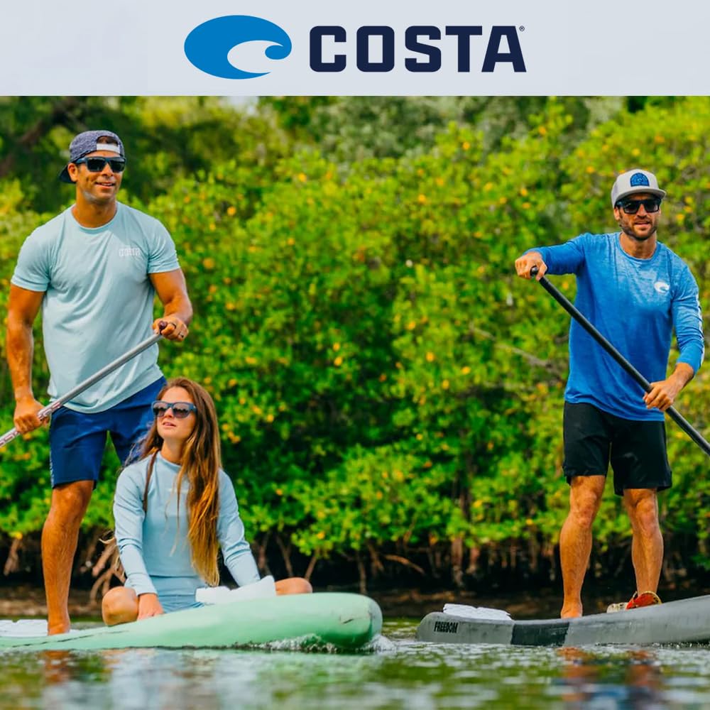 Costa Del Mar side profile on model showing comfortable fit and active use benefit