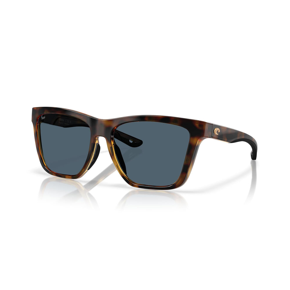 Costa Del Mar Panga II front view showing tortoise frame and gray 580P lenses for clear vision