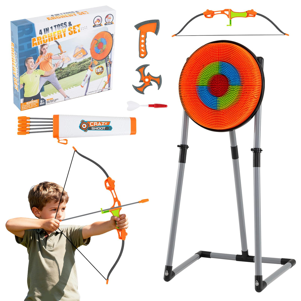 Costzon front view of assembled bristle target showing stable frame and ease of play