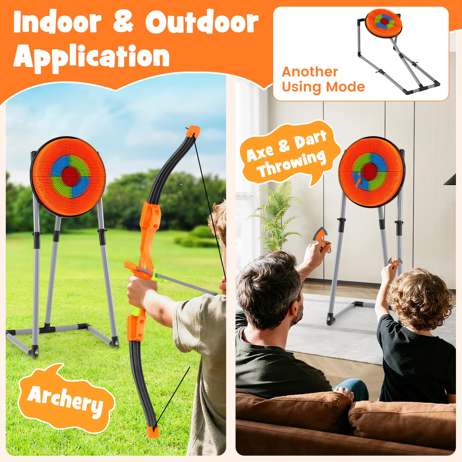 Costzon target set up in backyard illustrating outdoor family play fun