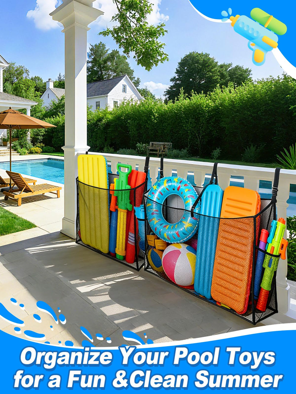 Cosweet nets folded flat for storage, space-saving convenience