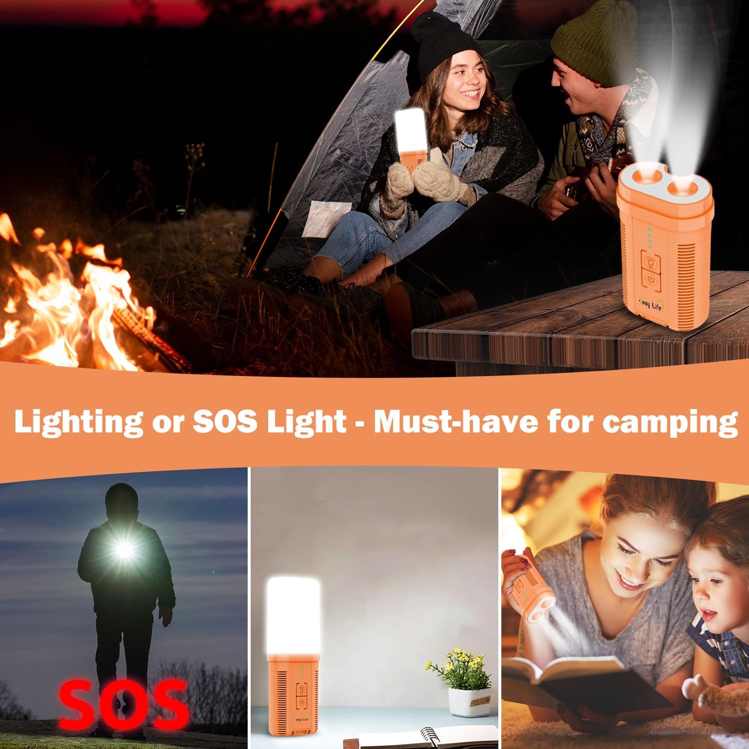 Cosy Life LED light in SOS flash mode providing visibility and safety