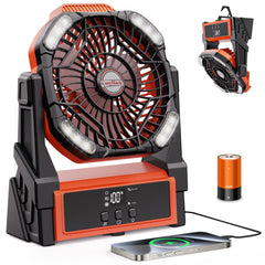 CosyHack front view showing fan and lantern for compact comfort