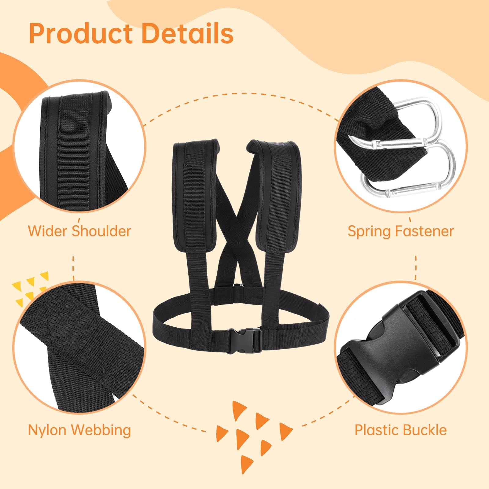 COSYOO metal spring fastener and pulling belt detail for quick, secure connection