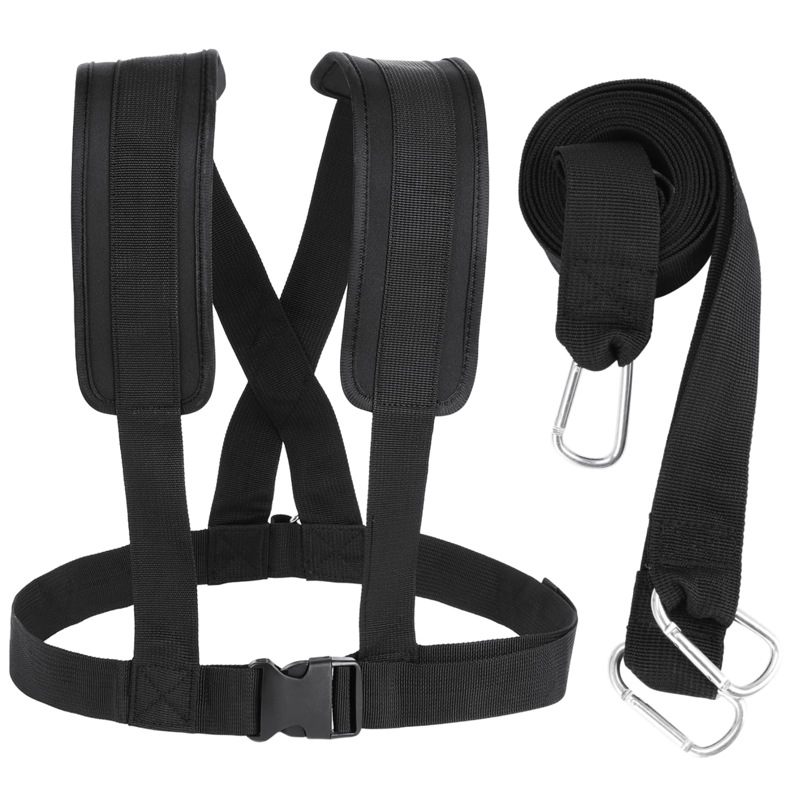 Two COSYOO harnesses stacked in gym setting ready for partner resistance training