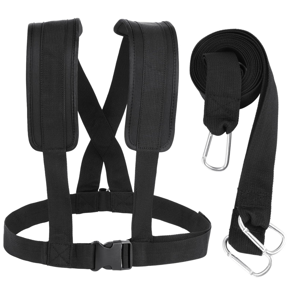 Two COSYOO harnesses stacked in gym setting ready for partner resistance training