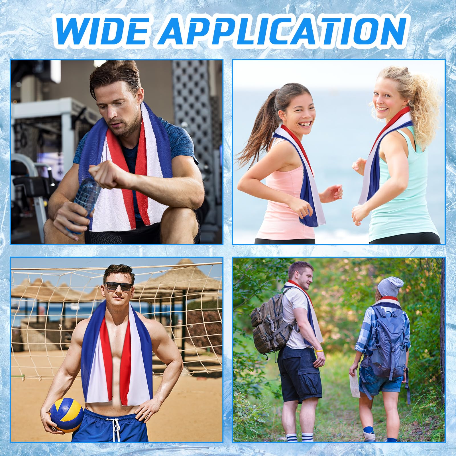 Coume towels used by team at event illustrating coordinated appearance