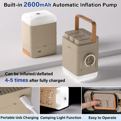Coverado wireless built-in pump attached, demonstrating fast inflation convenience