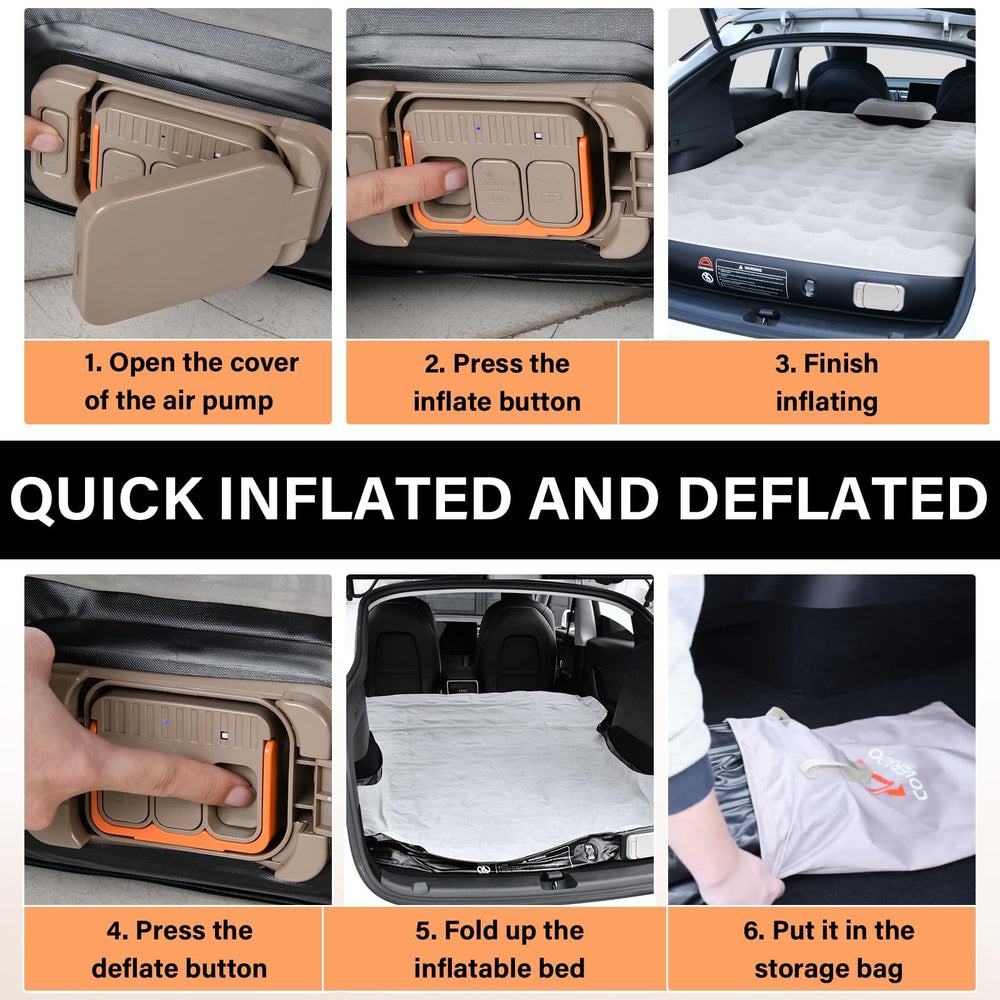 Coverado deflated and folded in storage bag for compact portability benefit