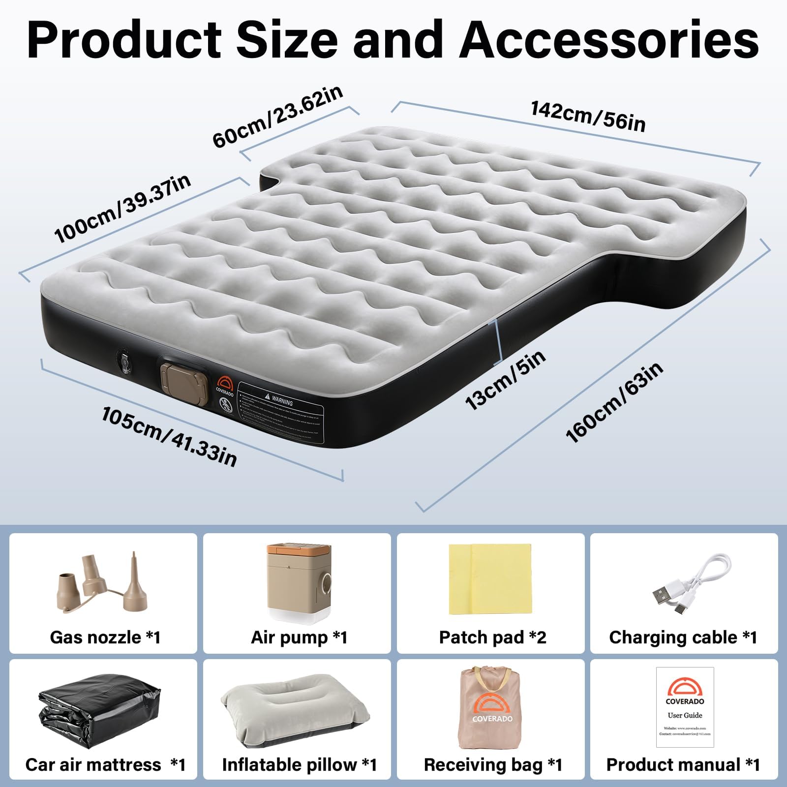 Coverado pillows and patch kit laid out, offering ready repairs and extra comfort