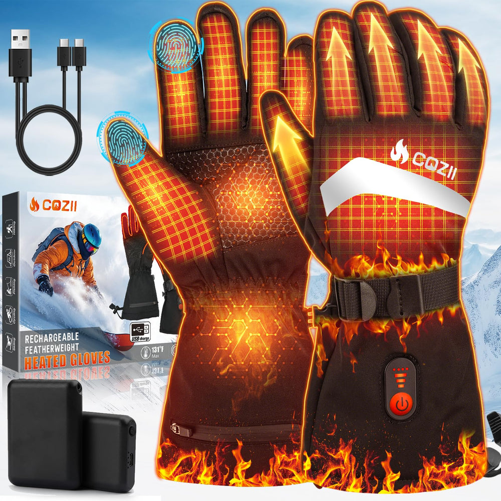 COZII heated gloves front view showing full design and warmth benefits