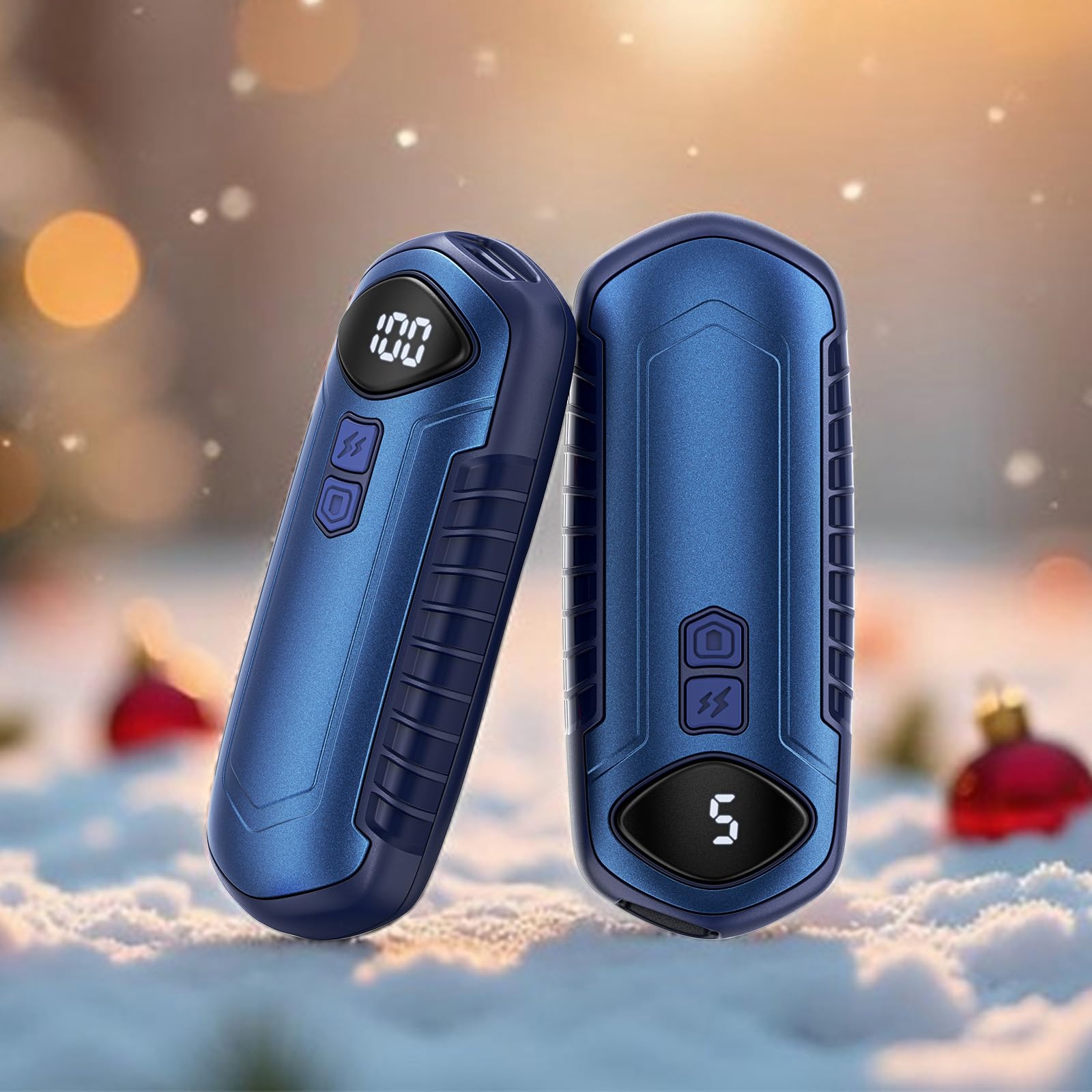 Cozyverge front packaging showing two hand warmers and accessories for easy gifting