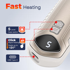 Cozyverge close-up of heated surface, showing rapid warmth and durable finish benefit