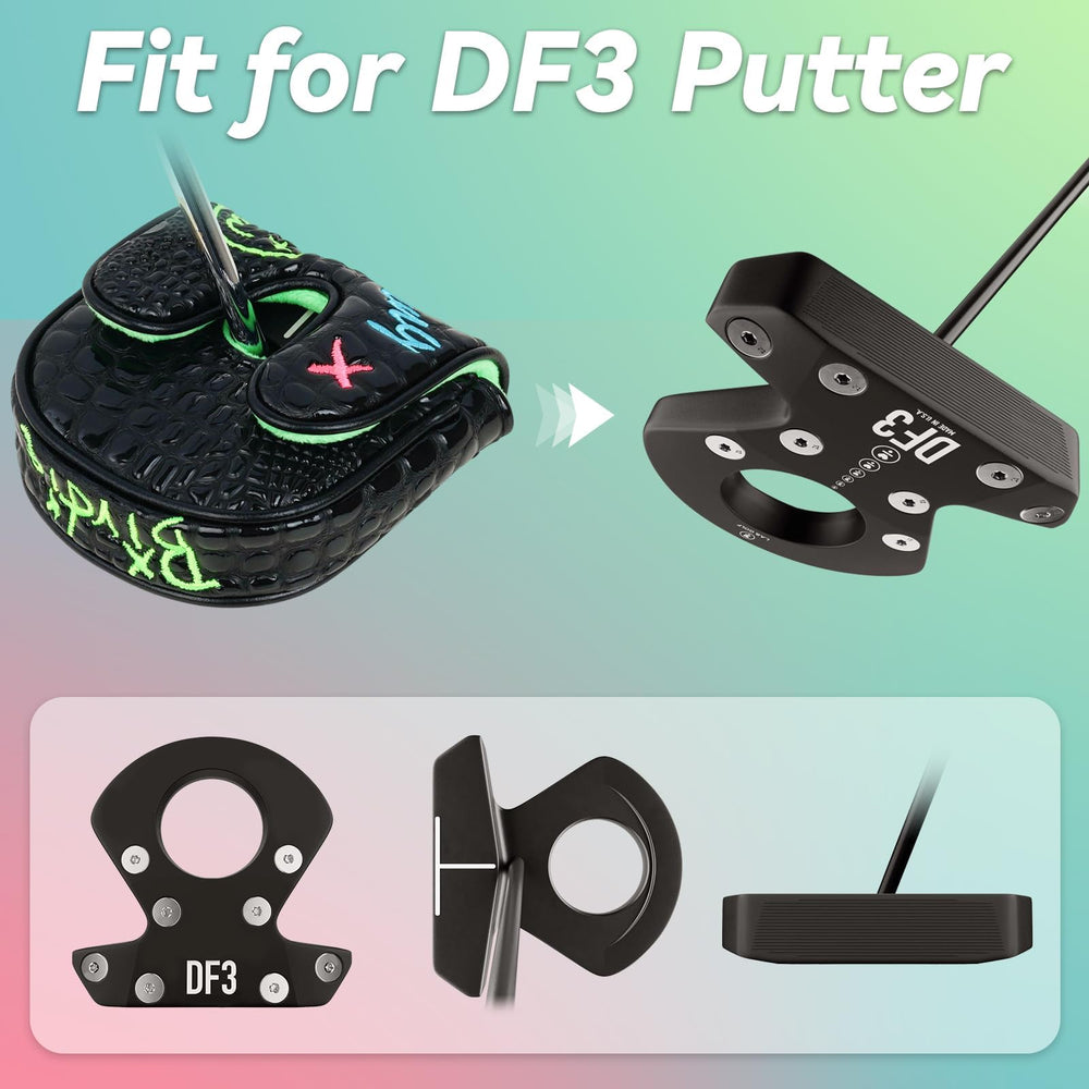 CRAFTSMAN GOLF cover on LAB DF3 putter demonstrating correct fit