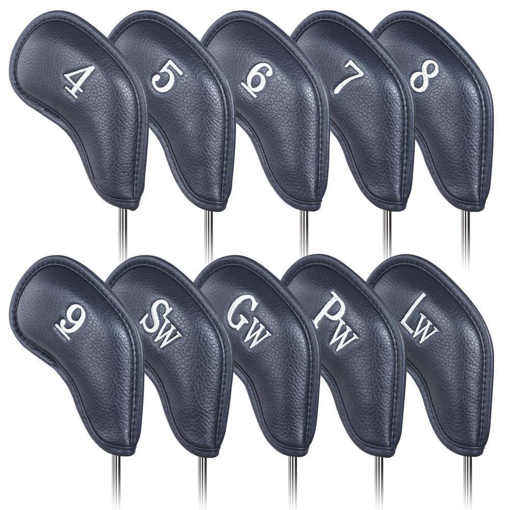 CRAFTSMAN GOLF front view of blue headcovers showing polished look and protection