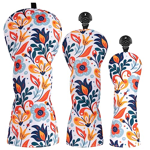 CRAFTSMAN GOLF front view of 3-pack floral covers showing style and protection
