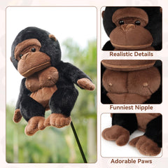 CRAFTSMAN GOLF gorilla close-up of plush fur texture for soft protection