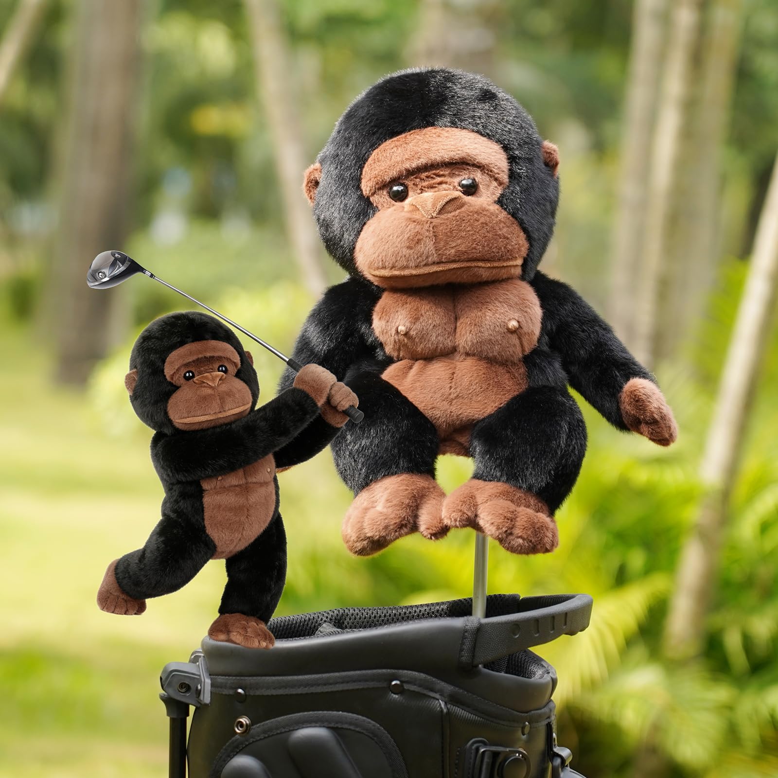 CRAFTSMAN GOLF gorilla headcover in play on course adding personality to gear