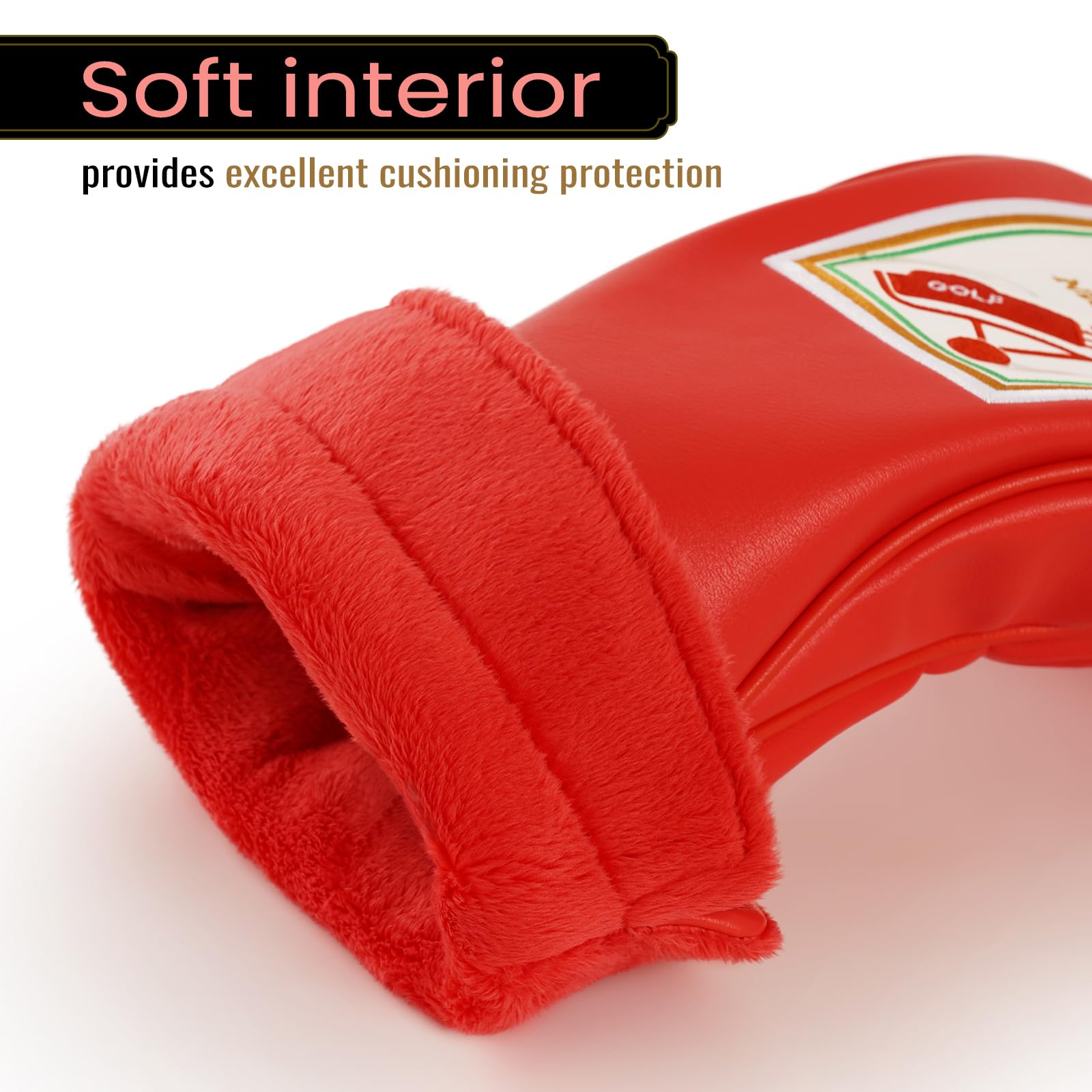 CRAFTSMAN GOLF headcover on driver in bag for quick identification and protection
