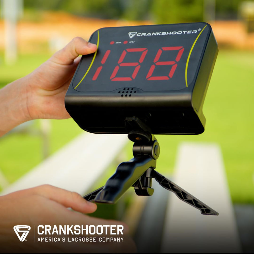 CRANKSHOOTER radar capturing a soccer kick speed for training improvement