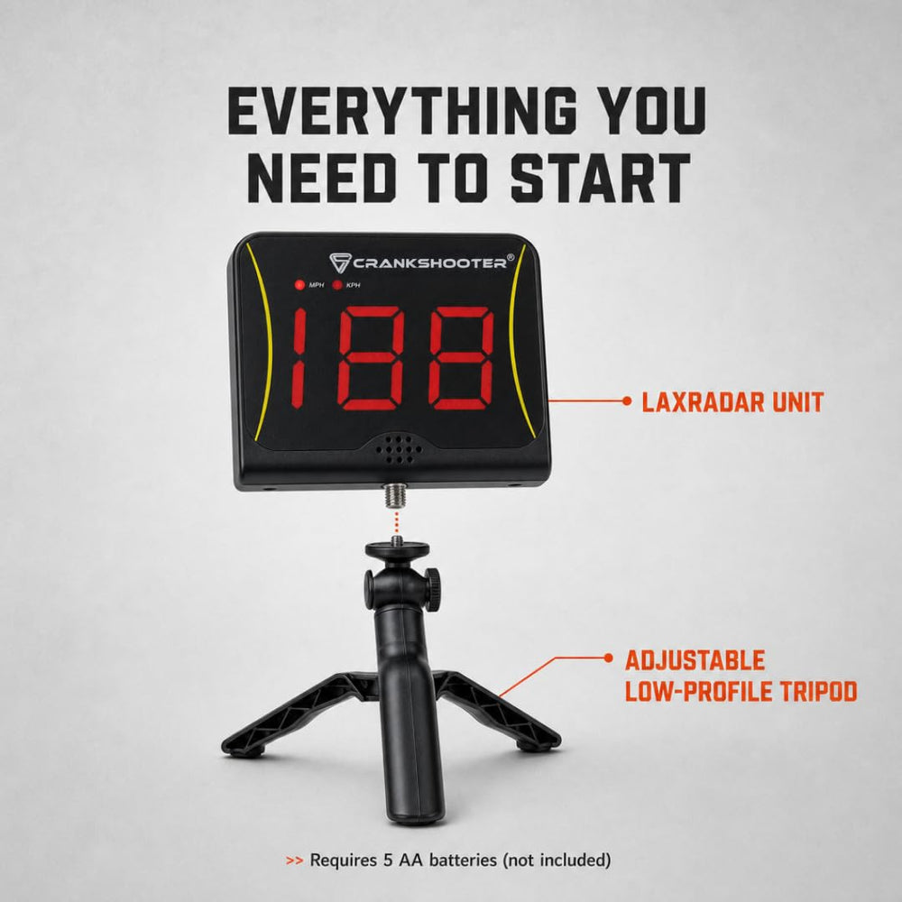 CRANKSHOOTER radar LED display lit at night ensuring visibility in low light