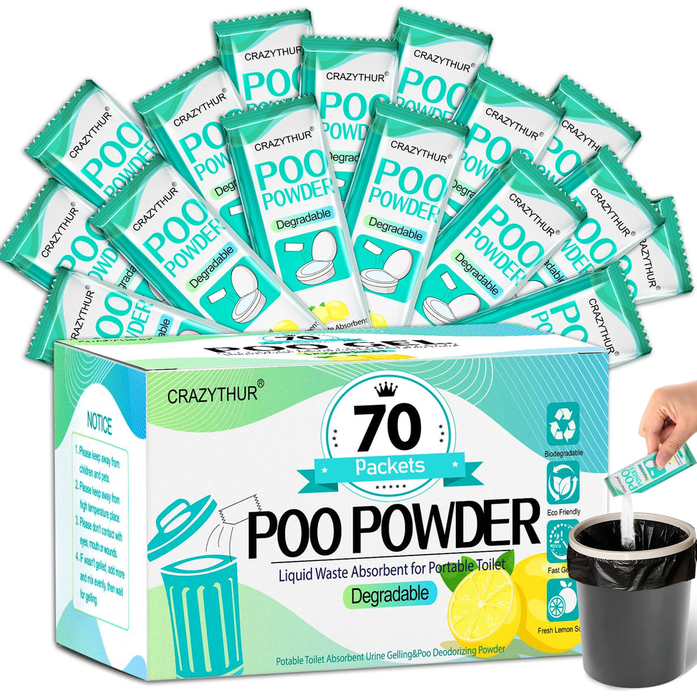 CRAZYTHUR front packaging showing 70 sachets and lemon scent benefit