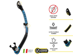 CRESSI Alpha Ultra Dry dry-top float mechanism closeup preventing water entry