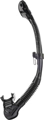 CRESSI Alpha Ultra Dry front view showing streamlined black snorkel and low-drag shape