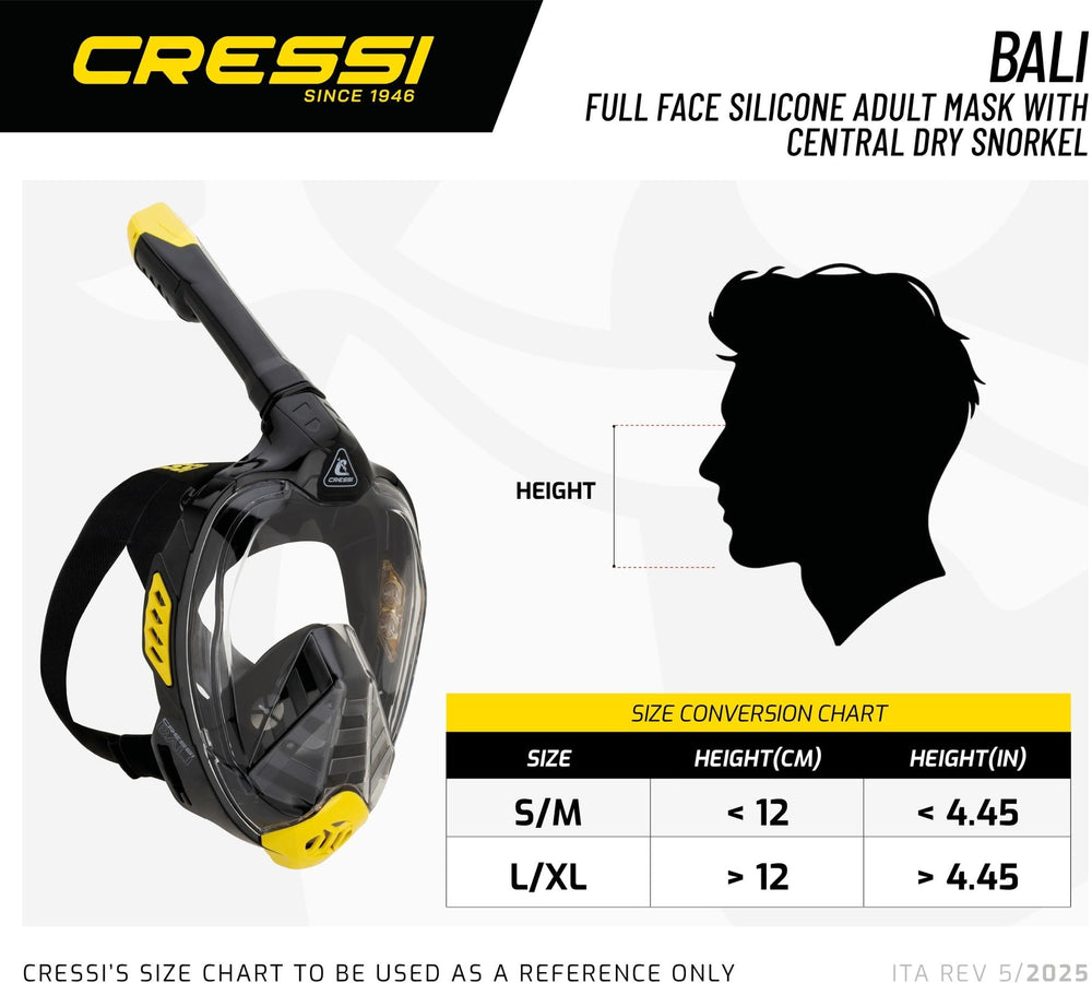 CRESSI action-camera mount on mask for hands-free underwater footage