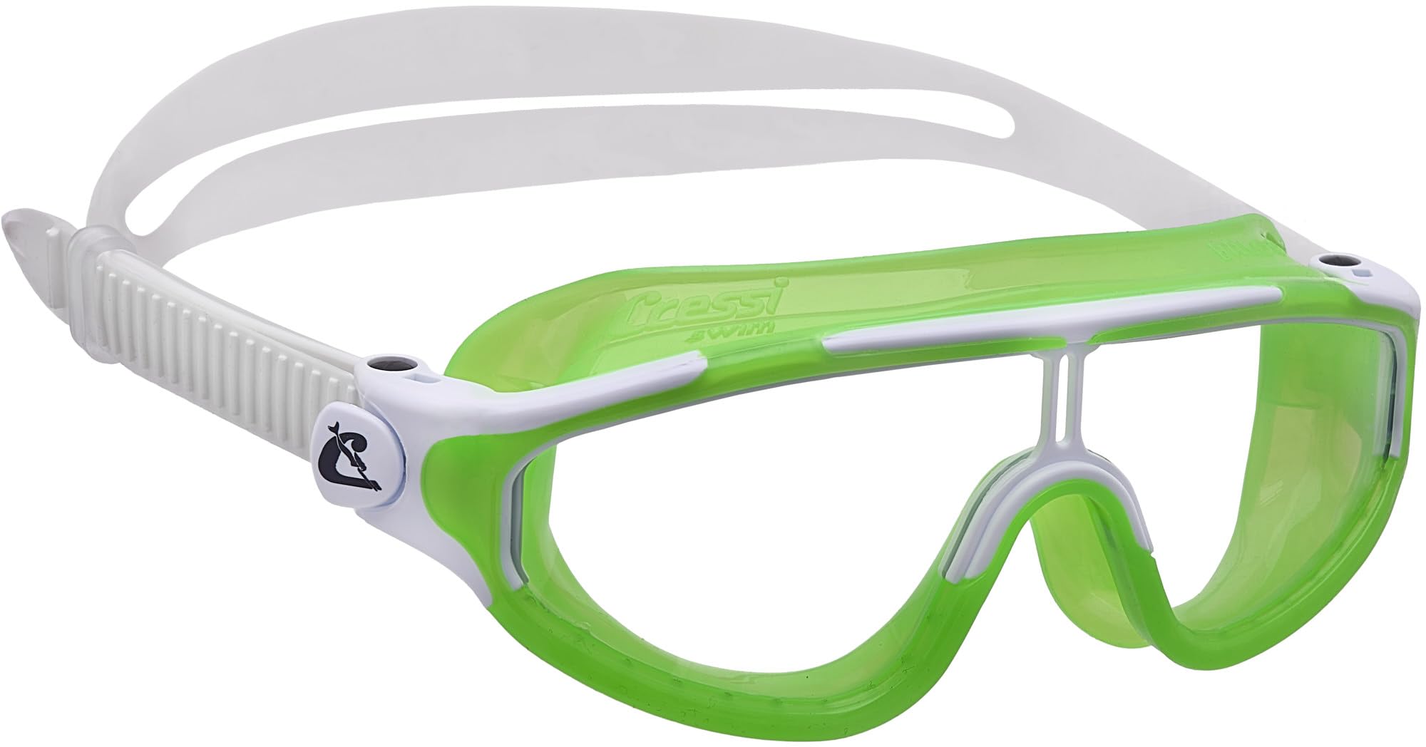 CRESSI Baloo closeup lens highlighting shatterproof anti-fog surface for clear vision