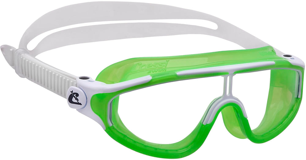 CRESSI Baloo closeup lens highlighting shatterproof anti-fog surface for clear vision
