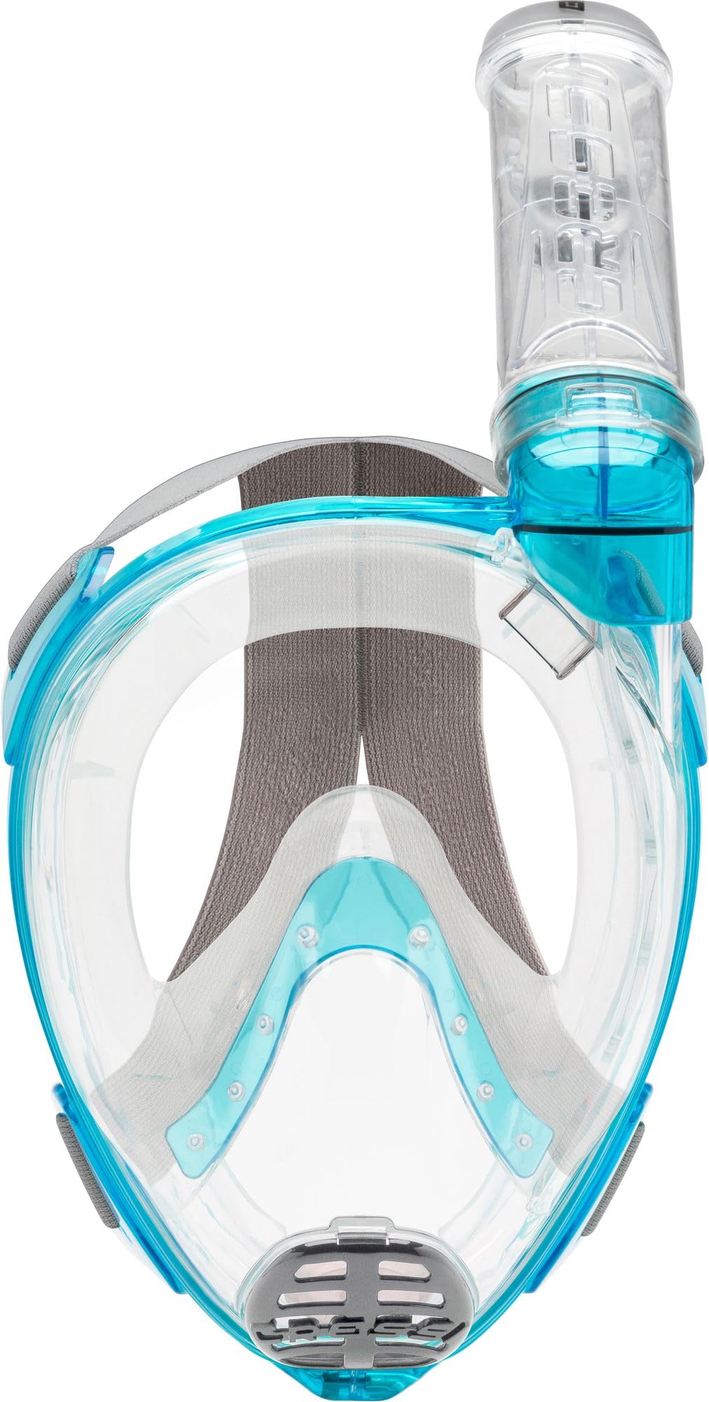 Cressi Baron Junior side profile highlighting polycarbonate frame and secure strap benefit durability