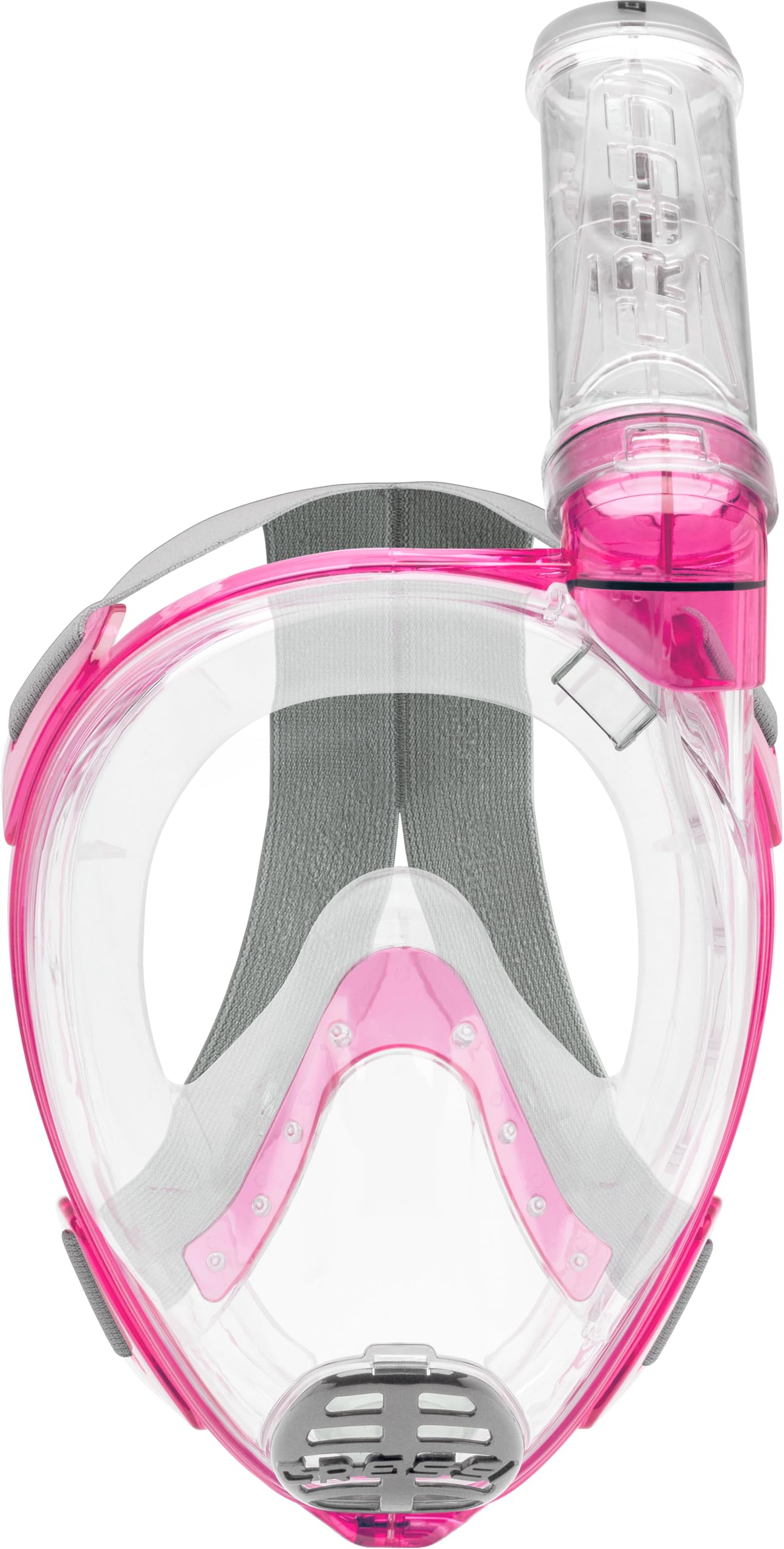 Cressi Baron Junior side profile highlighting dry snorkel and valve benefit