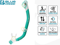CRESSI soft silicone mouthpiece close-up reducing jaw fatigue during use