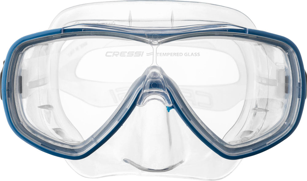 Cressi Onda side profile with strap adjusted quickly for comfortable secure fit