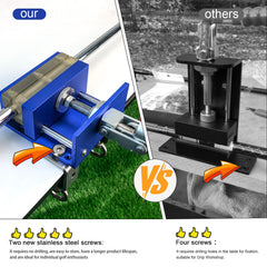 Crestgolf holding an iron shaft demonstrating non-marring secure grip