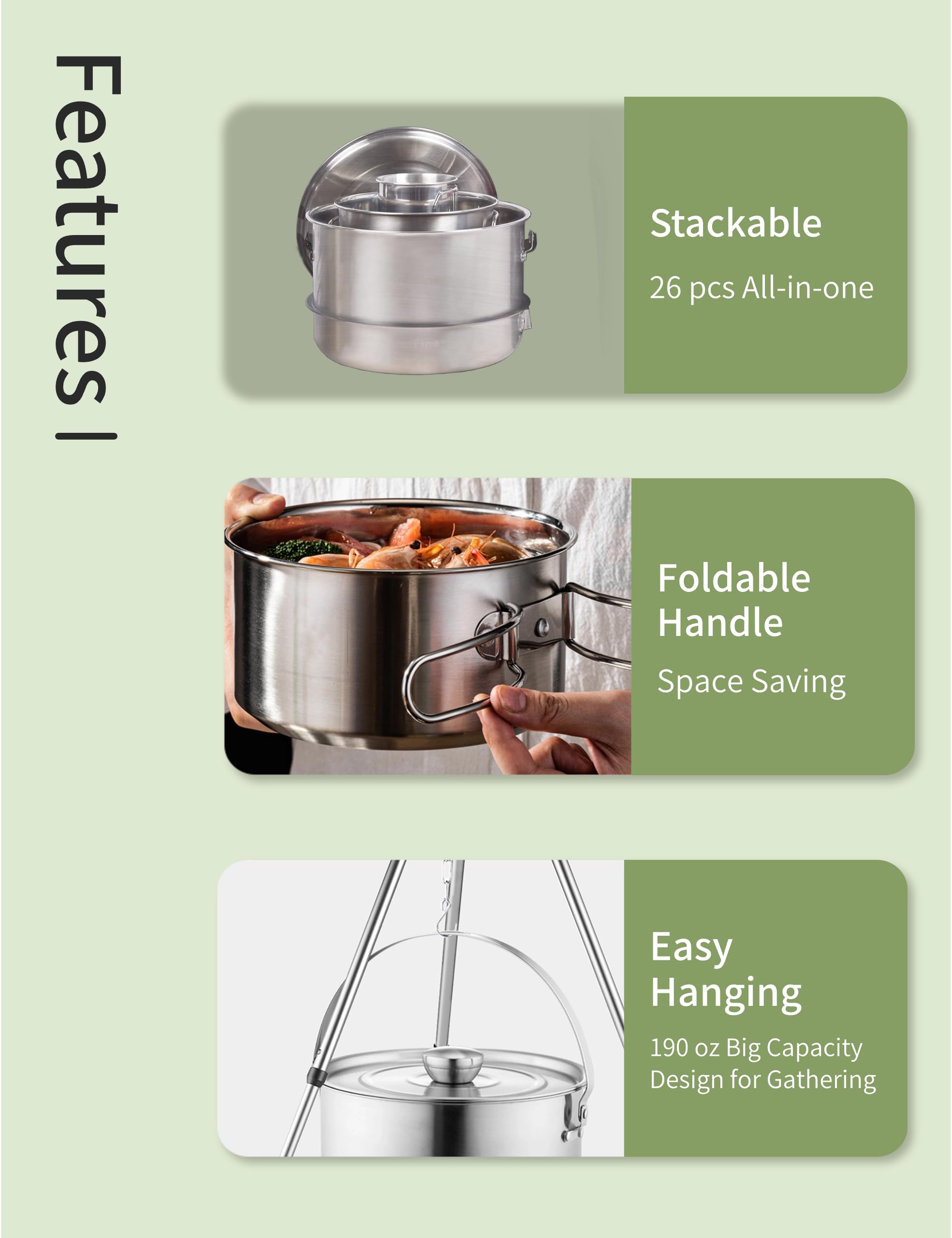 CretFine stainless plates bowls and cutlery laid out, reusable eco-friendly dining