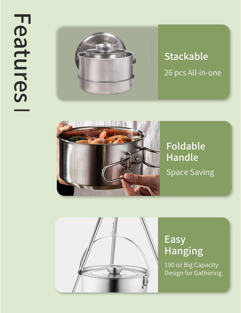 CretFine stainless plates bowls and cutlery laid out, reusable eco-friendly dining